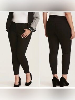 Torrid Premium Black Jeans High Rise Curvy Size 22R EUC